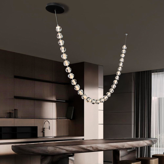 Lampadario moderno collana 385cm design led per soggiorno