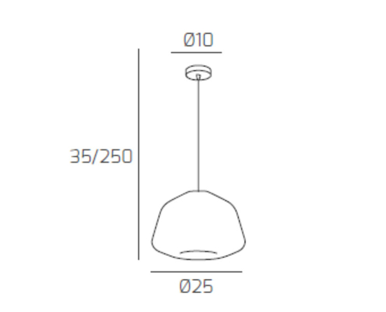 Lampada per camera da letto moderna vetro trasparente toplight