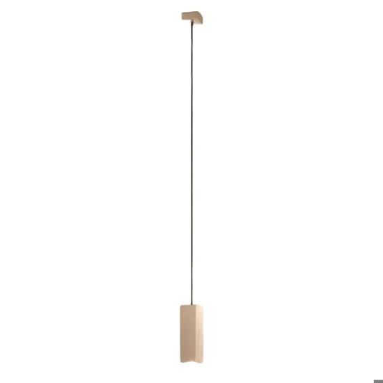 Lampada a sospensione aloa oro sabbia ondaluce parallelepipedo