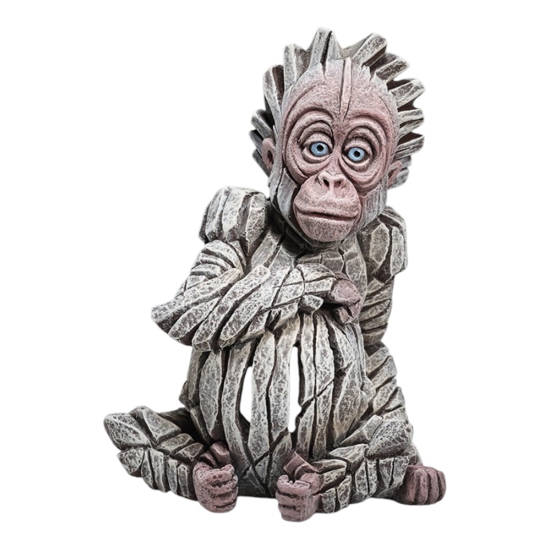 Scultura cucciolo orango tango albino