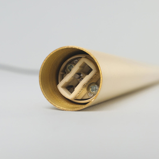 Lampada a sospensione per penisola oro design cilindro