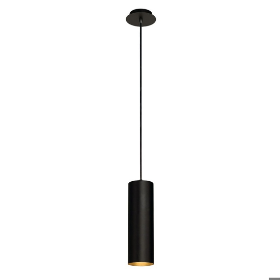 Lampada sospensione per bancone isola cilindro nero