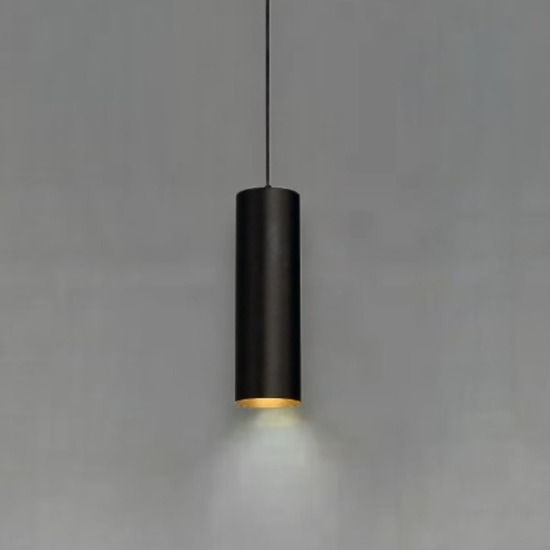 Lampada sospensione per bancone isola cilindro nero