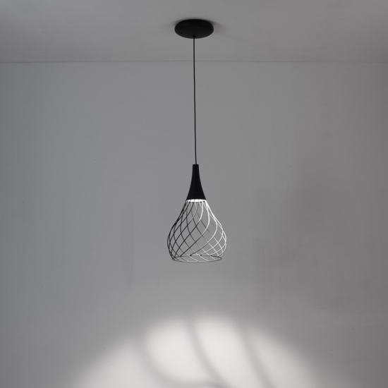 Stilnovo mongolfier lampadario da cucina nero led 3000k dimmerabile