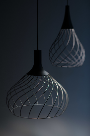 Stilnovo mongolfier lampadario da cucina nero led 3000k dimmerabile