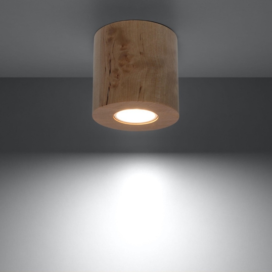 Faretto cilindro in legno da soffitto per interni