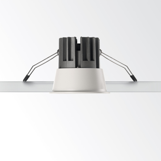 Ideal lux game trim round faretto da incasso led 11w 3000k nero bianco