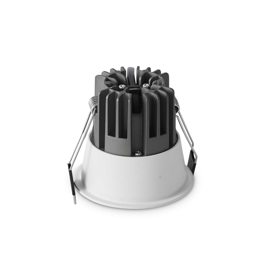 Ideal lux game trim round faretto da incasso led 11w 3000k nero bianco
