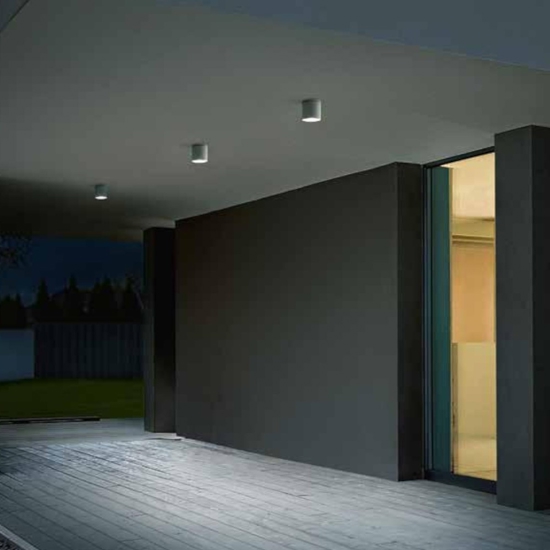 Isyluce faretto da soffitto per esterno cilindro antracite ip54