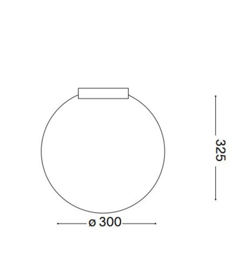 Carta pl1 d30 ideal lux plafoniera moderna sfera effetto carta 30cm