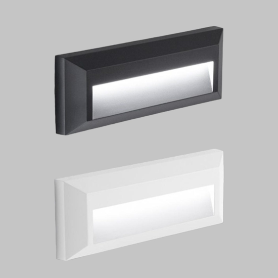Segnapasso led 2w 3000k da esterno cover bianco antracite