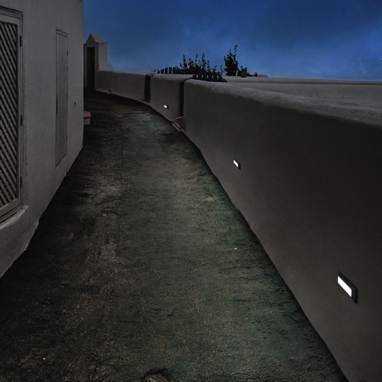 Segnapasso led 2w 3000k da esterno cover bianco antracite