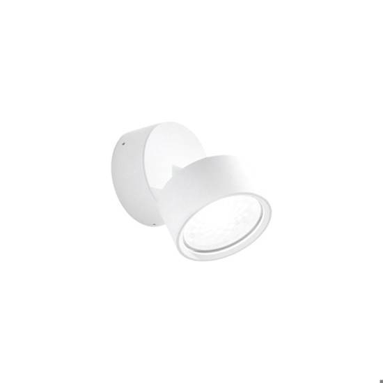 Applique da parete bianca ed 12w 3000k orientabile isyluce focus var