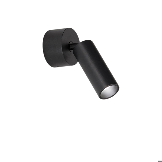 Applique da parete nero led 5w 3000k isyluce focus slim