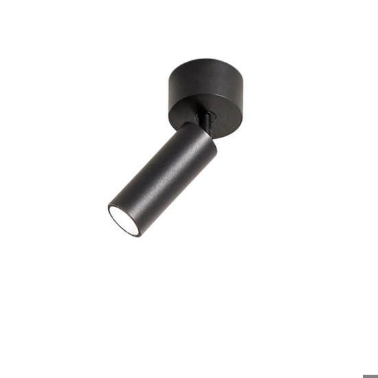 Applique da parete nero led 5w 3000k isyluce focus slim