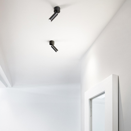 Applique da parete nero led 5w 3000k isyluce focus slim