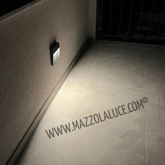 Isyluce  segnapasso led 6w 3000k esterno marrone corten
