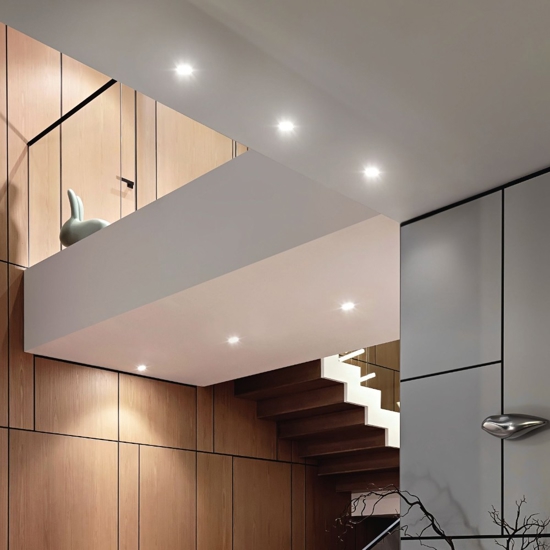 Faretto da controsoffitto a incasso bianco rotondo isyluce