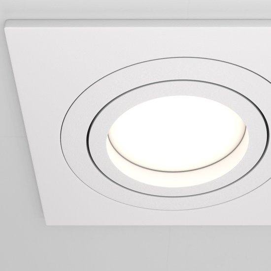 Maytoni faretto da soffitto atom cestello da incasso 2 luci bianco