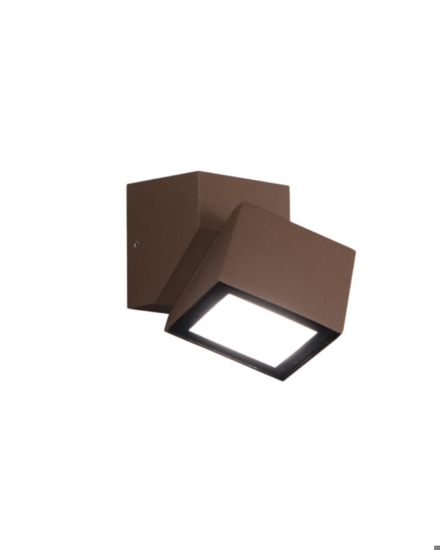 Applique da esterno ap steve marrone ondaluce moderna 6w 4000k