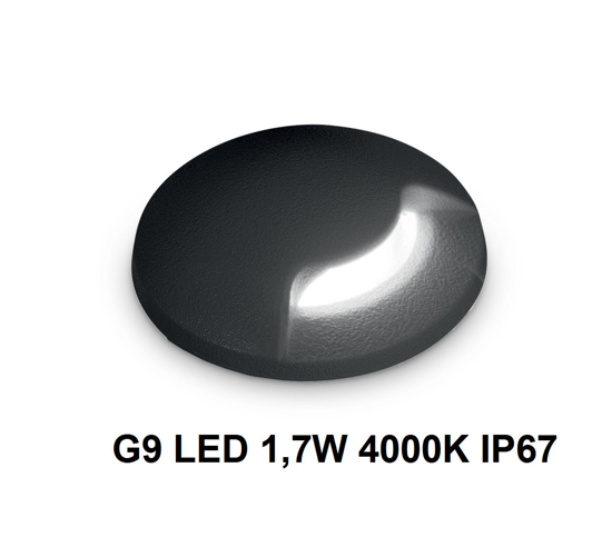 Ideal lux way faretto di resina calpestabile incasso pavimento ip67 per esterno g9 220v fp