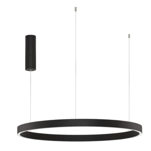 Lampada cerchio nero 80cm led biemissione 77w 3000k dimmerabile