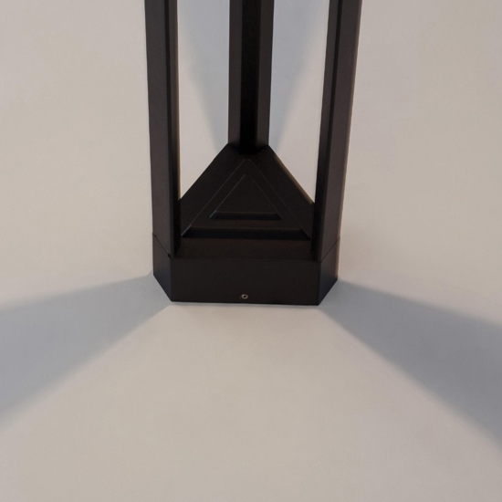 Lampione nero moderno per esterno da giardino led 9w 3000k