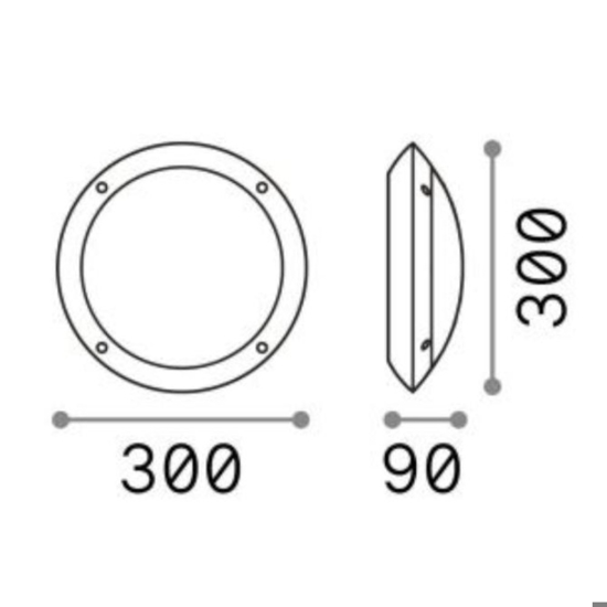 Polar-1 ap1 applique da esterno parete soffitto resina anti corrosione bianca ip66 ideal lux