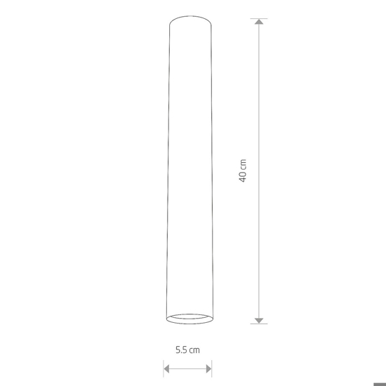 Cilindro da soffitto faretto gu10 bianco metallo