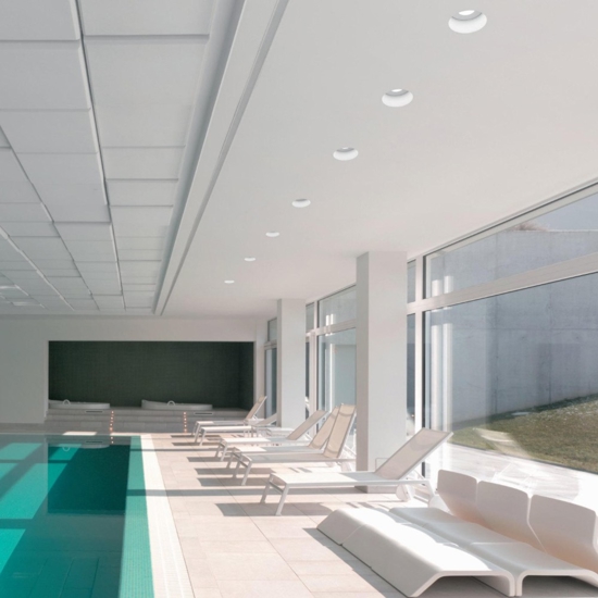Sforzin doride faretto da incasso a soffitto rotondo per bagno