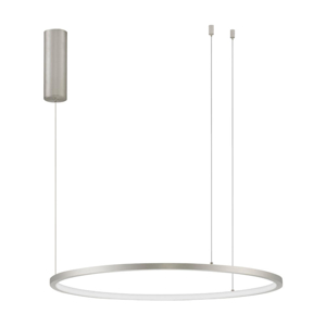 Lampadario cerchio led 60cm grigio champagne