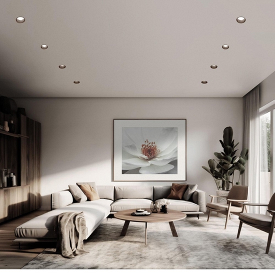 Faretto di gesso bronzo incasso per controsoffitto thessaly sforzin