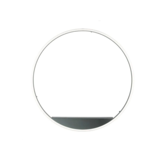 Ondaluce pl minus silver applique led tonda design moderna