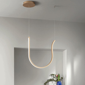 Ondaluce so arqua oro lampadario moderno led 42w 3000k