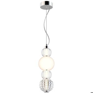Lampadario per camera da letto led 17w 3000k di vetro stile contemporaneo