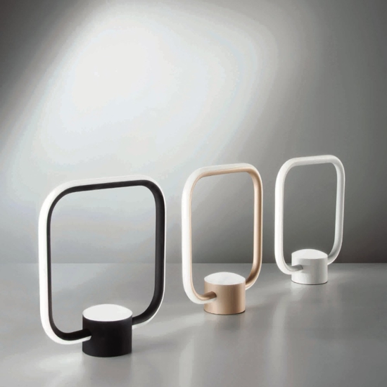 Ondaluce lt alfa abat-jour da comodino bianco led design moderna