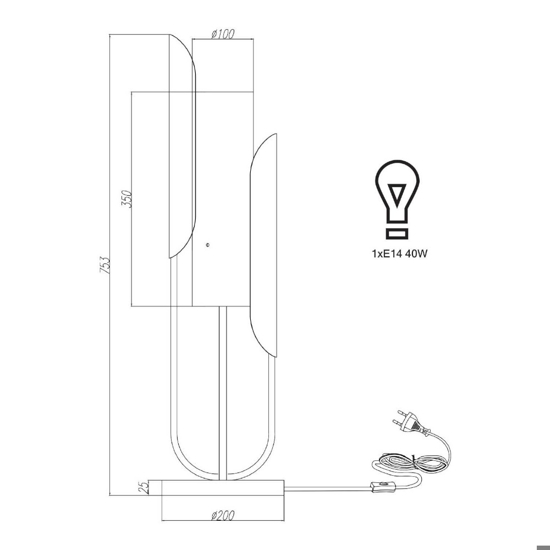 Lampada da tavolo design oro ottone vetro bianco per salone