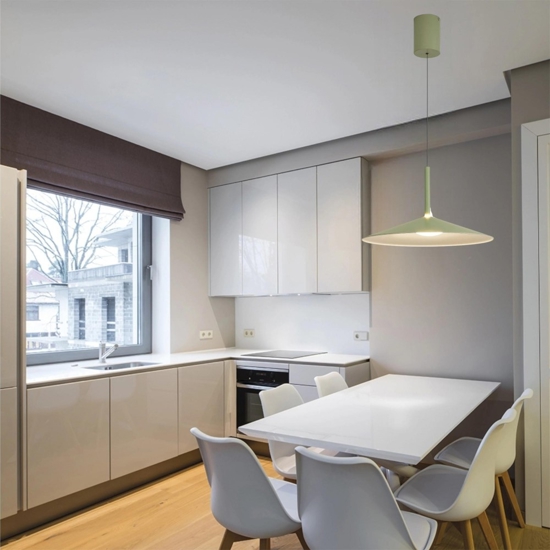 Lampada a sospensione verde saliscendi per cucina moderna led 16w 3000k