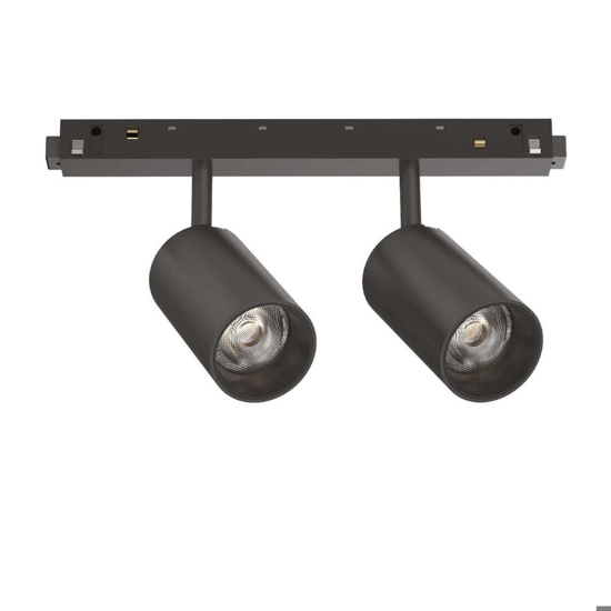 Ego track faretti led 16w 3000k osram dali dimmerabile nero orientabile binario monofase lego