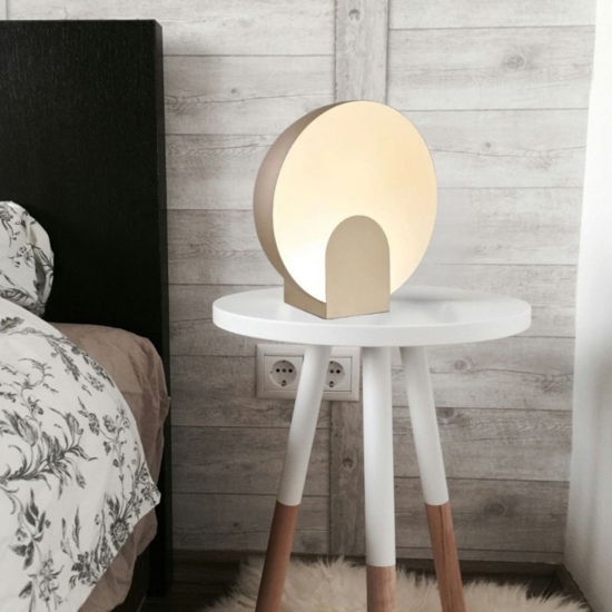 Lampada da tavolo design moderna oro led 5w 3000k