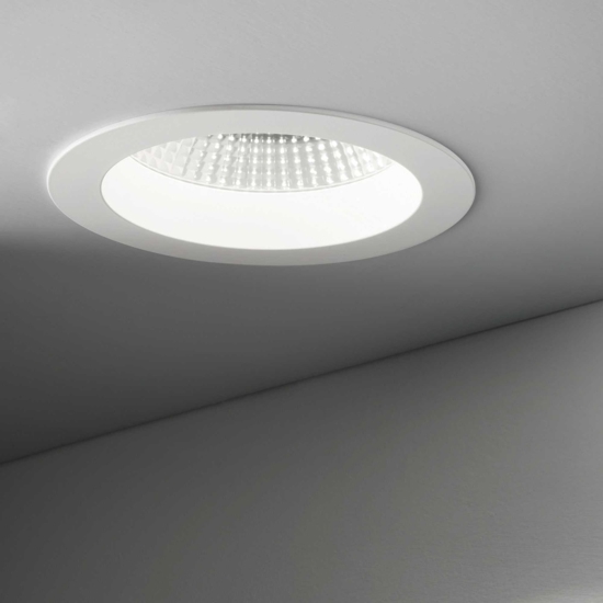 Ideal lux basic faretto incasso a soffitto tondo bianco 10w 3000k 220v