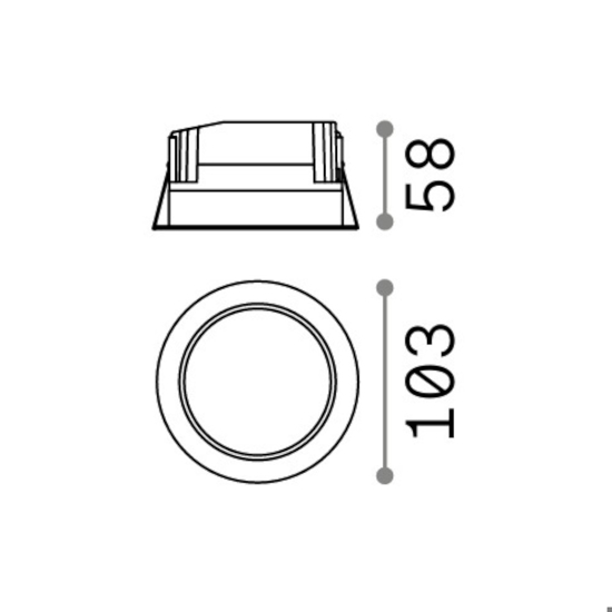 Ideal lux basic faretto incasso a soffitto tondo bianco 10w 3000k 220v