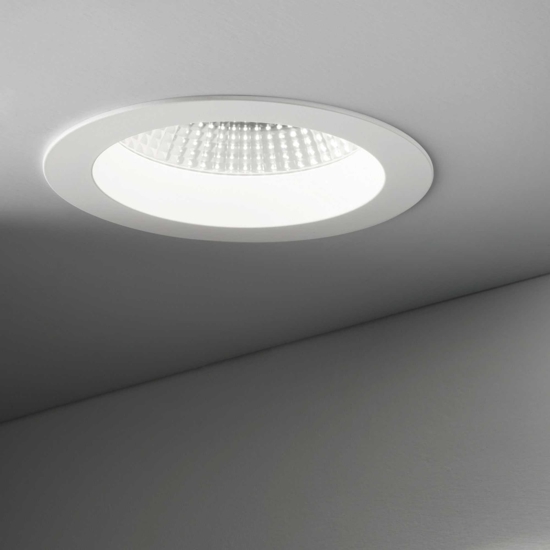 Basic ideal lux faretto a led da incasso rotondo 15w 3000k per controsoffitto 220v