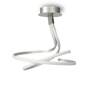 Plafoniera led design per cucina moderna grigio cromo