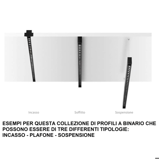 Arca ideal lux modulo faretti led 48v 29w 3000k nero per binario monofase ottica 40
