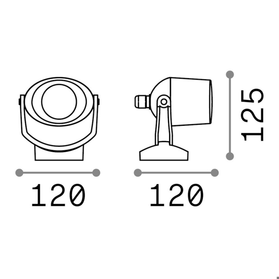 Elio ap1 faretto da esterno orientabile bianco ip66 impermeabile 3,5w 4000k