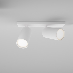 Maytoni plafoniera lampada da soffitto bianca con 2 faretti orientabili