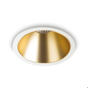 Game trim round bianco oro ideal lux faretto da incasso soffitto 11w 3000k