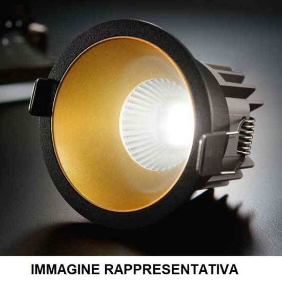 Game trim round bianco oro ideal lux faretto da incasso soffitto 11w 3000k