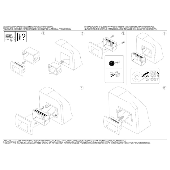 Ideal lux  wire segnapasso antracite da esterni incasso parete led 1,5w 3000k ip65